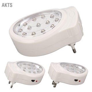 AKTS ไฟฉุกเฉิน LED 2W สีขาวเย็น 2 เกียร์ ประหยัดพลังงาน เสียบปลั๊กไฟ ไฟดับ AC110‑240V