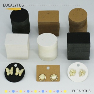Eutus การ์ดกระดาษ ทรงสี่เหลี่ยม แบบพกพา ทนทาน สําหรับโชว์ต่างหู 200 ชิ้น