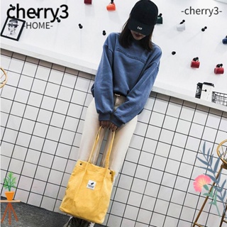 Cherry3 กระเป๋าสะพายไหล่ ทรงโท้ท ความจุขนาดใหญ่ สําหรับผู้หญิง