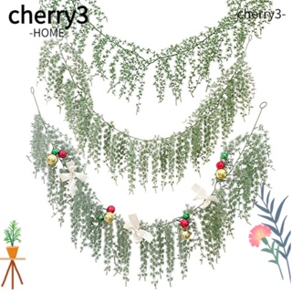 Cherry3 เถาวัลย์ประดิษฐ์ สีเขียว สําหรับแขวนตกแต่งบ้าน คริสต์มาส DIY