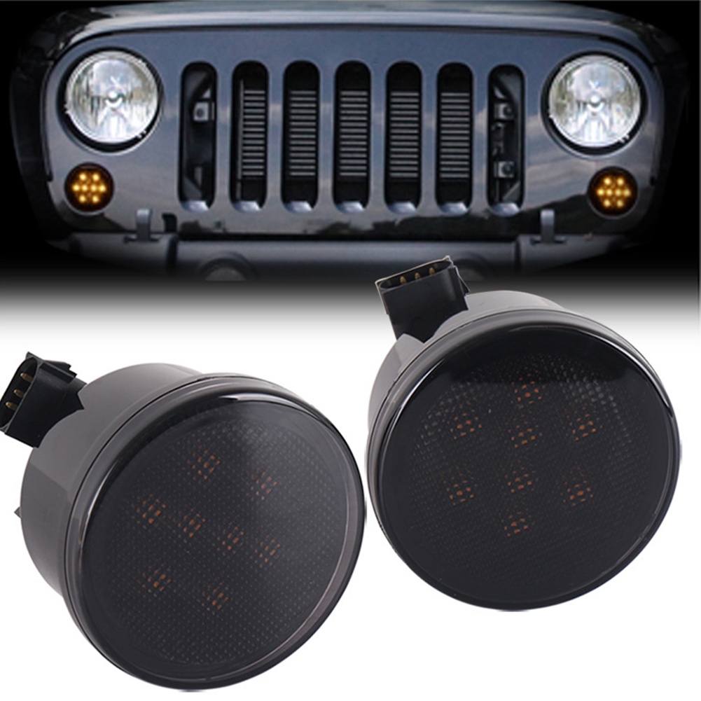 ไฟเลี้ยวพลาสติก-abs-8w-dc-12v-สําหรับ-jeep-wrangler-jk-2007-2017