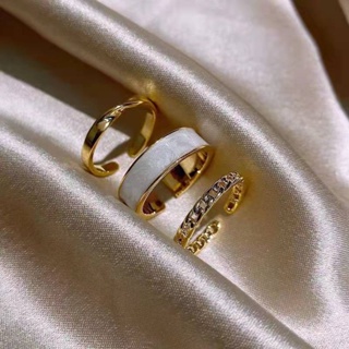 Girl Japanese online celebrity set ring female fashion minority design index finger ring ins trend online celebrity cold wind tail ring