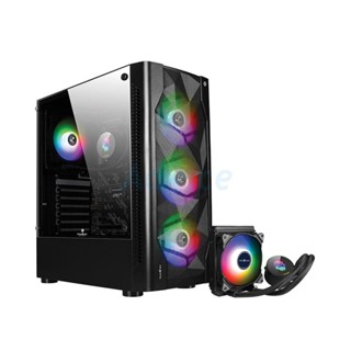 ATX CASE (NP) TSUNAMI COOLMAN 190-2 K LIQUID COMBO ABLAZE (BLACK)