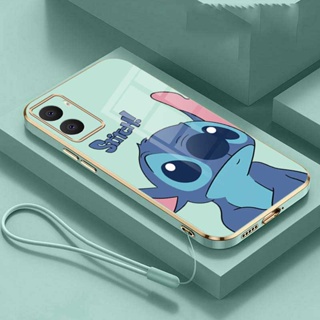 เคสโทรศัพท์มือถือยาง กันกระแทก ลายมอนสเตอร์ Stitch แวววาว พร้อมแหวนขาตั้ง สําหรับ Vivo Y27 4G Y27 Y36 Y78 5G Y36 4G Vivo Y02t Y02 Y02s