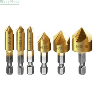 【Big Discounts】3pcs Chamfering Tool Countersink Drill Bit  Hex Shank Woodworking Hole Opener#BBHOOD