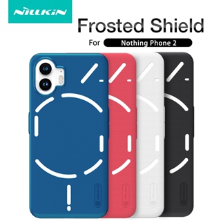 สําหรับ Nothing Phone 2 เคส Nillkin Frosted Hard PC + TPU ป้องกันโทรศัพท์ สีดํา