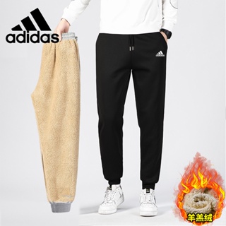 Adida.s กางเกงเลกกิ้งลําลอง ผ้าฟลีซ แบบหนา ให้ความอบอุ่น แฟชั่นฤดูหนาว สําหรับผู้ชาย วัยรุ่น ไซซ์ M-5XL