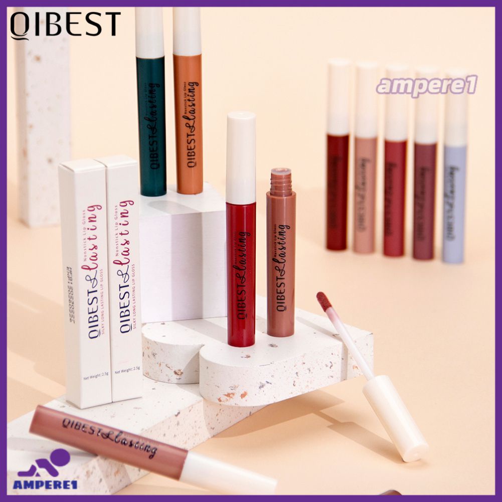 qibest-24-สี-matte-liquid-ลิปสติก-waterproof-long-lasting-velvet-nude-red-lip-gloss-lint-tube-เครื่องสำอางค์แต่งหน้า-lip-gloss-ame1