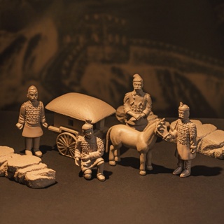 ตุ๊กตาฟิกเกอร์ รูปนักรบ Terra Cotta Warriors ขนาดเล็ก สําหรับตกแต่งสวน 9 ชิ้น ต่อชุด