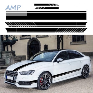 ⚡NEW 8⚡5PCS CAR Body Styling Mirror Stripe Vinyl Decals Hood Stickers Racing SUV Style