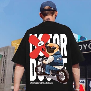 M-8XL Lovers wear European and American style personality cartoon printing round neck short-sleeved T-shirt men and_03