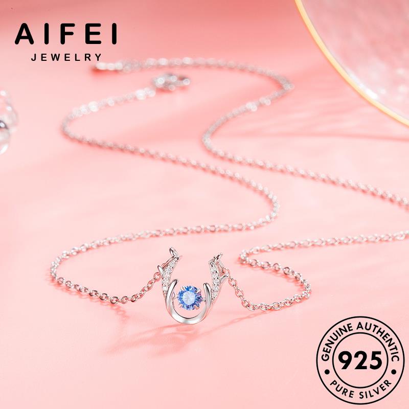 aifei-jewelry-925-แท้-ต้นฉบับ-กวางที่สง่างาม-มอยส์ซาไนท์ไดมอนด์-เกาหลี-เครื่องประดับ-เงิน-เครื่องประดับ-สร้อยคอ-จี้-ผู้หญิง-silver-แฟชั่น-n40