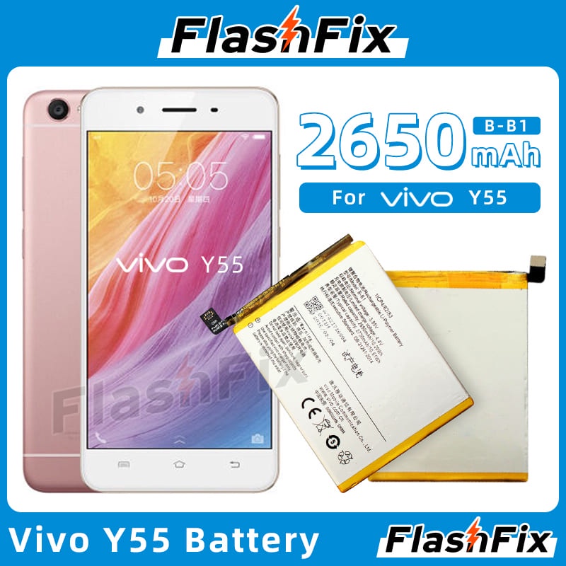 flashfix-for-vivo-y55-high-quality-cell-phone-replacement-battery-b-b1-2650mah