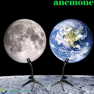 Anemone โคมไฟโปรเจคเตอร์ Led รูปดวงจันทร์ ดาวเคราะห์ หมุนได้ 360 องศา ชาร์จ Usb ของขวัญคริสต์มาส สําหรับติดตกแต่งผนังห้องนอนเด็ก 2 In 1