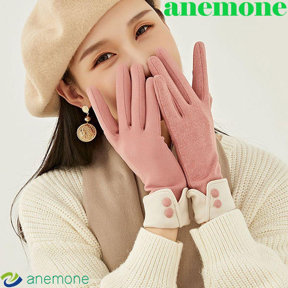 anemone-ถุงมือ-ผ้ากํามะหยี่-กันลม-ให้ความอบอุ่น-เรียบง่าย-แฟชั่นฤดูหนาว-สําหรับนักเรียนหญิง