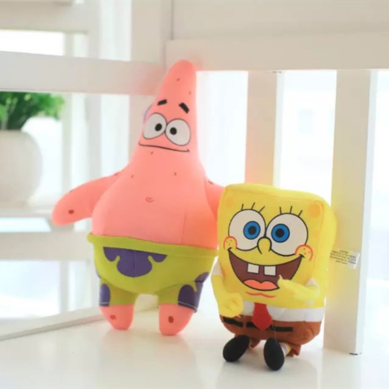 ของเล่นตุ๊กตาการ์ตูนสัตว์-spongebob-patrick-star-แบบนิ่ม-เหมาะกับของขวัญวันเกิด-สําหรับเด็ก