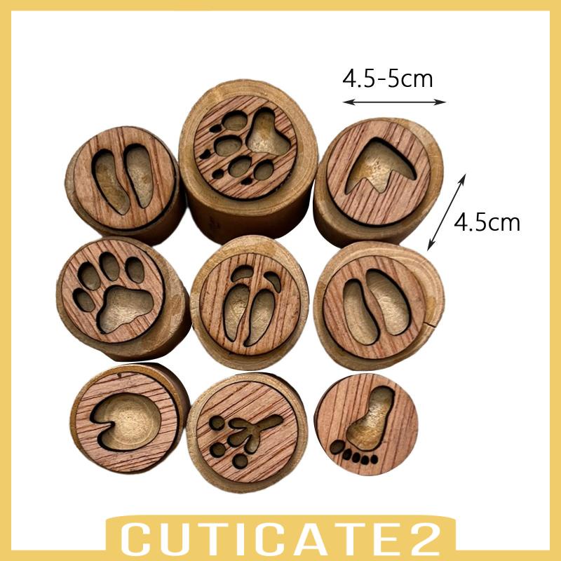 cuticate2-ชุดแสตมป์ไม้-ลายสัตว์-diy-สําหรับเด็กผู้หญิง-9-ชิ้น