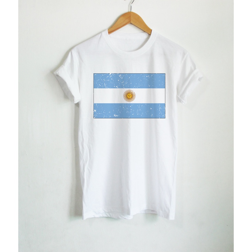 เสื้อยืดลาย-ธงชาติอาร์เจนตินา-ประเทศอาร์เจนตินา-argentina-flag-เสื้อยืดสกรีน-แขนสั้น-คอกลม