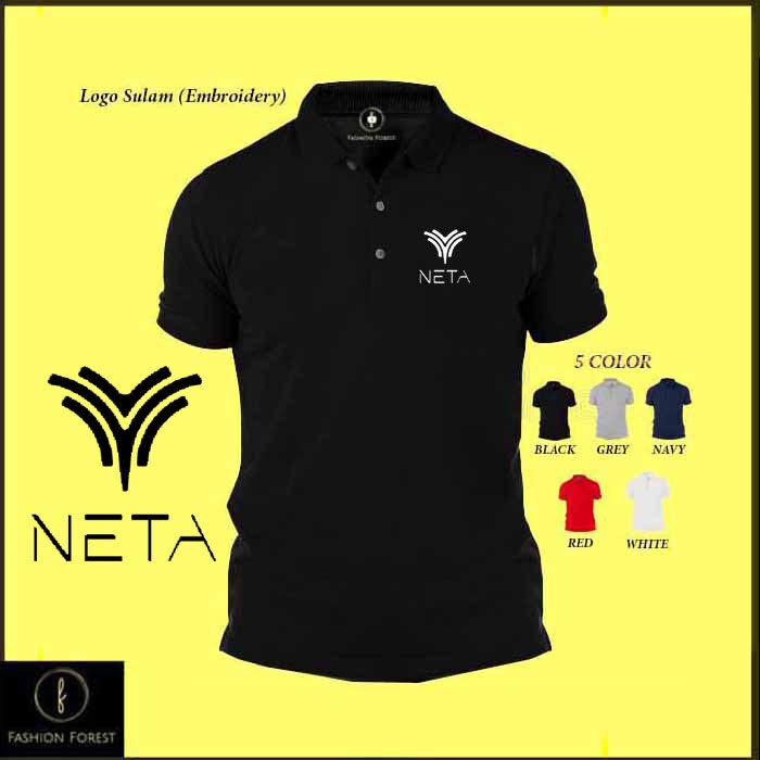 Baju โลโก้ Sulam Polo คลาสสิก T เสื้อโลโก้ NETA รถเย็บปักถักร้อยสําหรับ ...