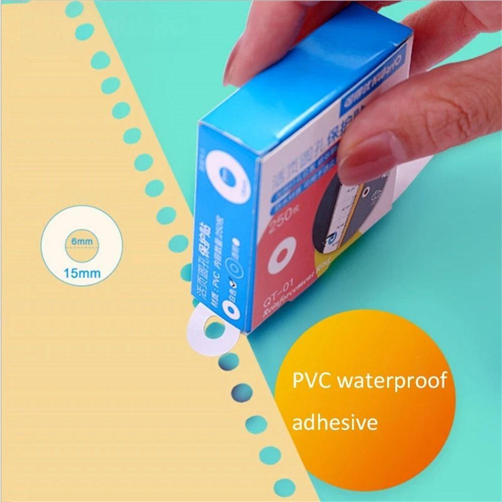 SOMEDAYZL Hole Punch Protector 250pcs นักเรียนเสริมแหวน Self กาว 15 มม. ...