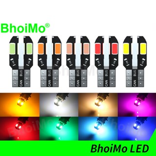 Bhoimo หลอดไฟ LED T10 W5W 194 168 5630 8SMD DC12v สําหรับติดป้ายทะเบียนรถยนต์ รถจักรยานยนต์