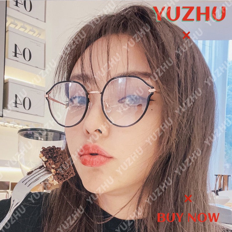 yuzhu-ใหม่-แว่นตาแฟชั่น-tr-กรอบกลม-ป้องกันแสงสีฟ้า-สไตล์เกาหลี-สําหรับทุกเพศ