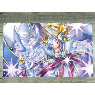 Yugioh Playmat Rilliona The Magistus Glass Witch TCG CCG แผ่นรองเมาส์ ฟรีกระเป๋า