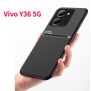 เคสโทรศัพท์มือถือหนังนิ่ม กันกระแทก พร้อมแหวนแม่เหล็ก สําหรับ Vivo Y36 2023 Y36 Y 36 36Y Y36 4G 5G 2023