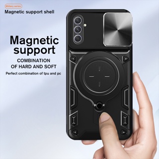 เคสโทรศัพท์มือถือ ป้องกันกล้อง พร้อมแหวนแม่เหล็ก สําหรับ Samsung Galaxy A54 A34 A24 A14 4G A54 5G A 34 A 54