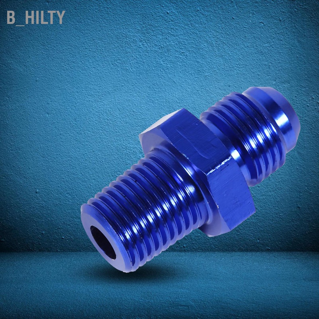 b-hilty-อลูมิเนียม-an6-ถึง-npt-1-4-ฟิตติ้งน้ำมันเชื้อเพลิงตรงอะแดปเตอร์รถสีน้ำเงิน