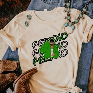เสื้อยืด พิมพ์ลายอนิเมะ Feid Ferxxo Y2K สไตล์ฮาราจูกุ แฟชั่นฤดูร้อน สําหรับผู้หญิง 2000s