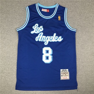 Gg Bryant Kobe ฮอตแอนด์เอนกประสงค์ #8 เสื้อกีฬาบาสเก็ตบอล ปักลาย NBA Los Angles สีฟ้า สไตล์เรโทร 1996-1997  545423