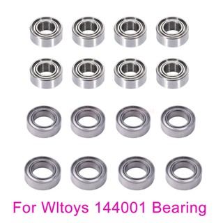 Wl 144001 ชุดตลับลูกปืน 144001ตลับลูกปืนเม็ดกลม -1296 4x7x1.8 มม. 4x7x2.5 มม. 4x8x3 มม. 7x11x3 มม. สําหรับ Wltoys 1/14 144001 อะไหล่ของเล่นรถบังคับ