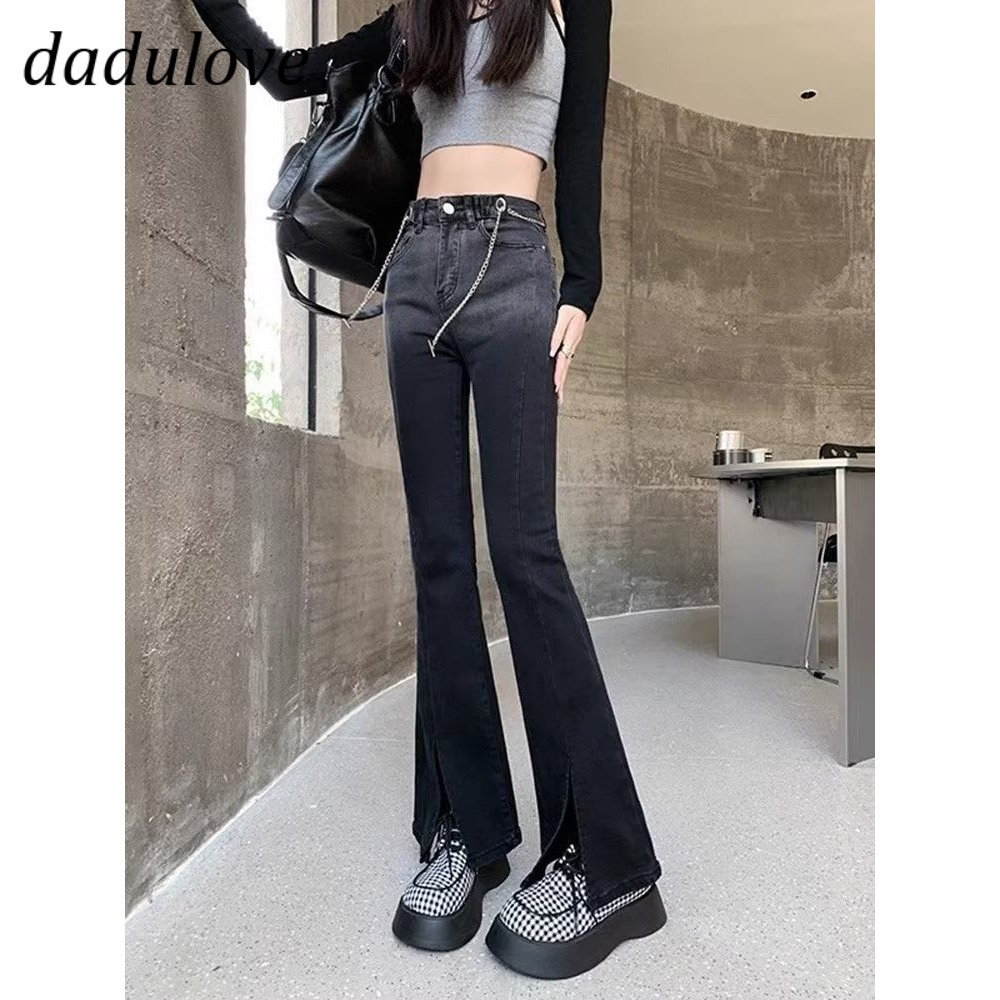 dadulove-new-american-ins-high-street-slit-micro-horn-jeans-niche-high-waist-wide-leg-pants-large-size-trousers