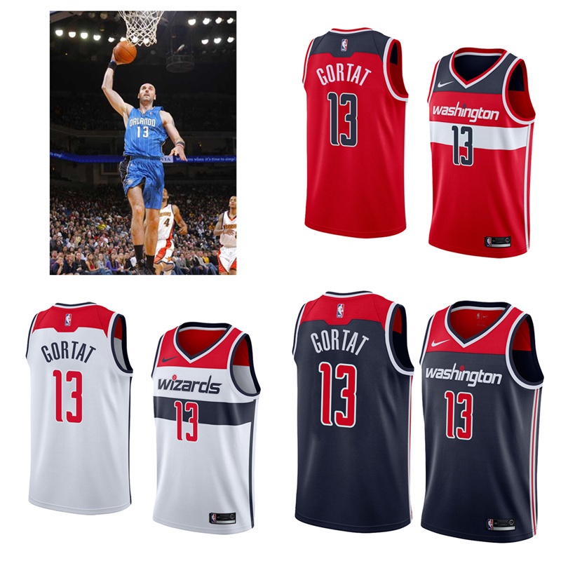 washington-wizards-13-marcin-gortat-เสื้อสเวตเตอร์ของเสื้อบาสเก็ตบอล-nba-jersey