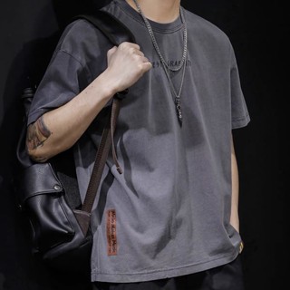 เสื้อยืด คอกลม พิมพ์ลายตัวอักษร สําหรับผู้ชาย