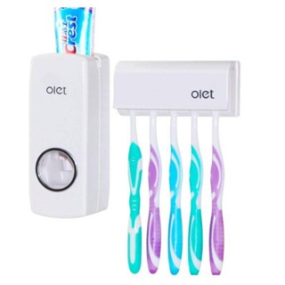 ชุดแขวนแปรงสีฟันอนามัย อุปกรณ์ที่บีบยาสีฟันอัตโนมัติ
