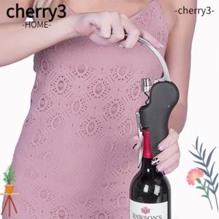 Cherry3 ที่เปิดขวดไวน์ เหล็กสเตนเลส ด้ามจับตามหลักสรีรศาสตร์ สีดํา 3 ชิ้น
