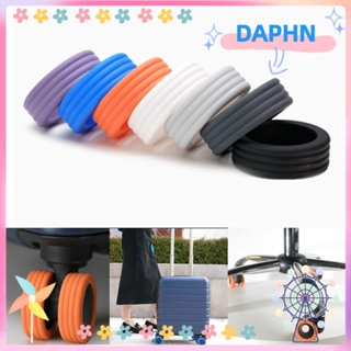 Daphs ปลอกหุ้มล้อกระเป๋าเดินทาง แบบซิลิโคน ลดเสียงรบกวน ลดการสึกหรอ 4 8 ชิ้น ต่อชุด