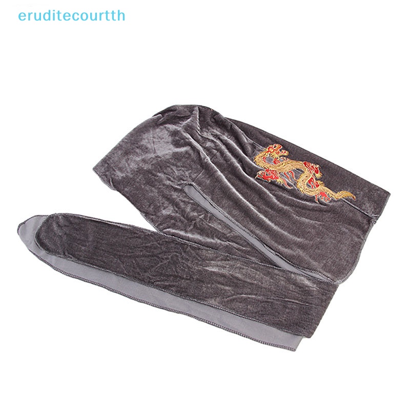 eruditecourtth-ผ้าโพกหัว-ผ้ากํามะหยี่-ปักเลื่อม-มังกรจีน-สําหรับผู้ชาย-ผู้หญิง-ใหม่