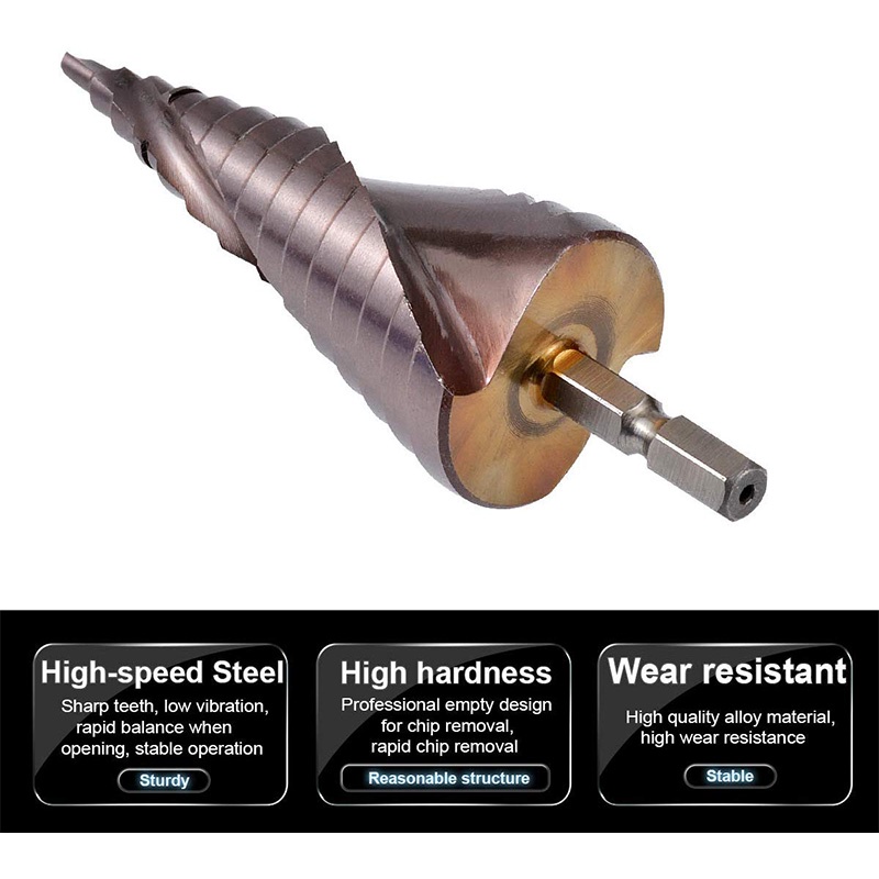 m35-hss-co-ดอกสว่าน-ทรงกรวย-โคบอลต์-สเตนเลส-4-32-มม-สําหรับเจาะไม้-โลหะ