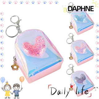 Daphne กระเป๋าสตางค์ กระเป๋าเก็บเครื่องสําอาง พวงกุญแจ ลิปสติก รูปทรงกระเป๋านักเรียน