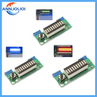 Ann ชุดโมดูลทดสอบความจุแบตเตอรี่ลิเธียม LM3914 3 7V LED Diy