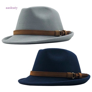 Aasleaty Gentleman หมวกหนัง หัวเข็มขัด 56-60 ซม. สไตล์ฮิปฮอป สําหรับผู้ชาย ผู้หญิง