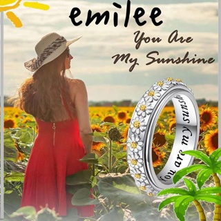 EMILEE แหวนแฟชั่น รูปดอกเดซี่ ประดับเพทาย ของขวัญวันเกิด สําหรับผู้หญิง