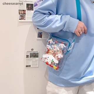 Chee Sanrio กระเป๋าเป้สะพายหลัง กระเป๋าสะพายไหล่ แบบใส กันน้ํา ลายการ์ตูนอนิเมะ Mymelody Cinnamon Dog น่ารัก