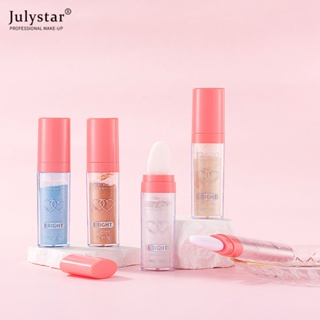 JULYSTAR Engbo 5 สี Fairy High Light Pat Powder Natural สามมิติ Brightening Repairing Modifying Blush Face Cosmetic