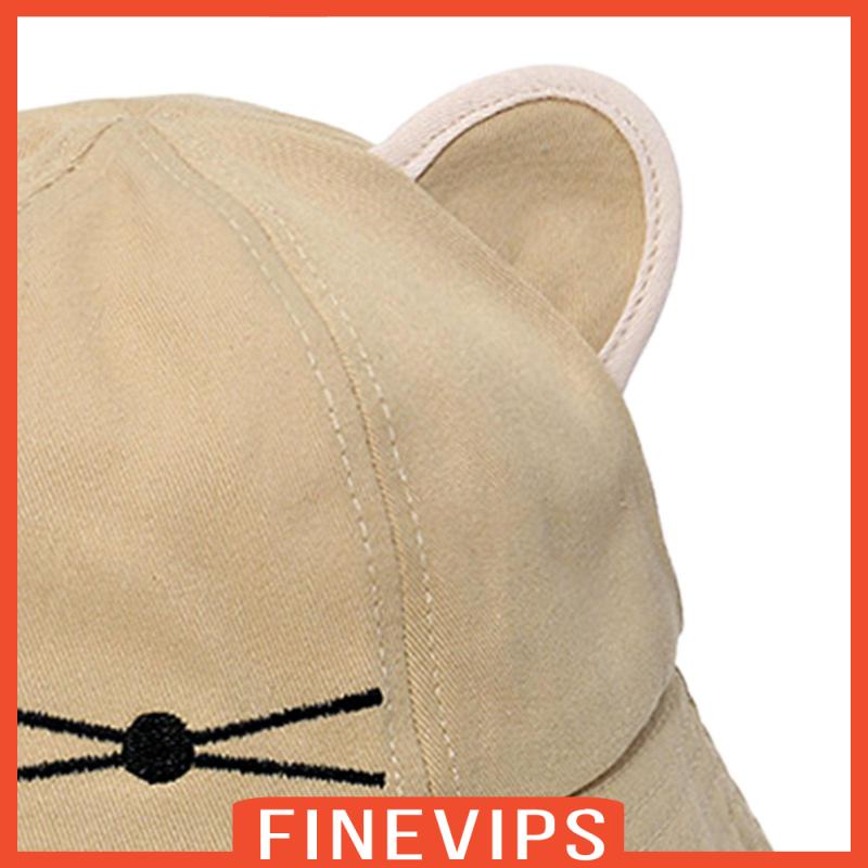 finevips-หมวกบักเก็ต-ป้องกันแดด-รูปหูแมว-เหมาะกับชายหาด-สไตล์ชาวประมง-สําหรับผู้หญิง-ตั้งแคมป์-กิจกรรมกลางแจ้ง