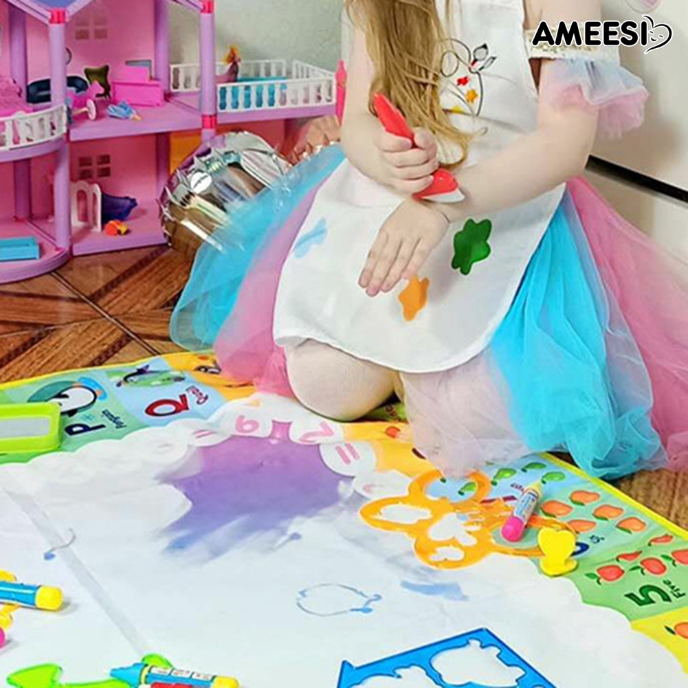 ameesi-เสื่อวาดภาพระบายสี-บนผ้าใบ-ใช้ซ้ําได้-สีสันสดใส-ของเล่นสําหรับเด็ก