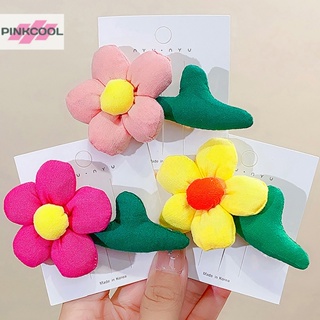 Pinkcool กิ๊บติดผม ลายดอกไม้น่ารัก สไตล์เกาหลี สีแคนดี้ หวานแหวว เครื่องประดับผม สําหรับเด็กผู้หญิง ขายดี